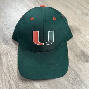 Vintage Miami‎ Hurricanes Snapback Hat College Captivating Headwear Green Cap